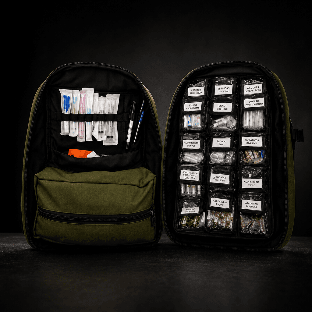 Bolsa APH de medicamento com organização interna profissional, fabricada pela Holden Business